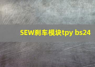 SEW刹车模块tpy bs24